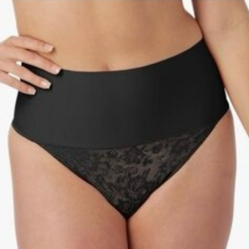 Maidenform Women’s Black Shaping Thong & Firm Shape Size XXL